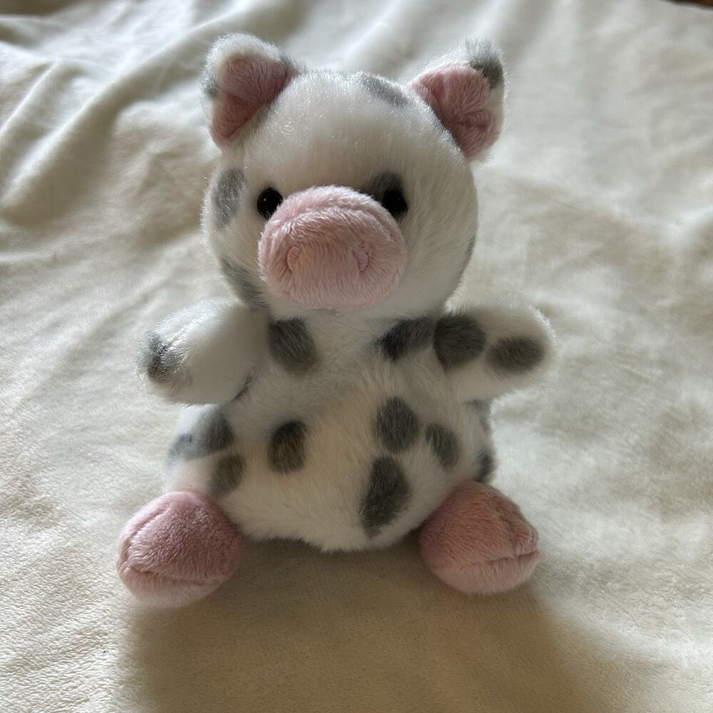Aurora Palm Pals Spotted Pig Plush Doll 5" Piglet Stuffed Toy Doll
